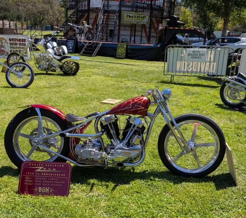 Born-Free California 2026会場に展示されたカスタム車両 The custom motorcycle displayed at Born-Free California 2026